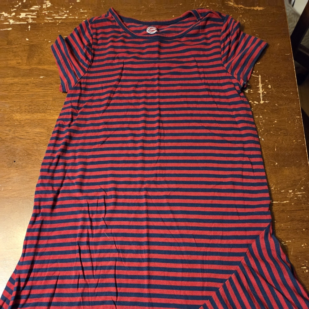 Wonder Nation Navy and Red Striped Top